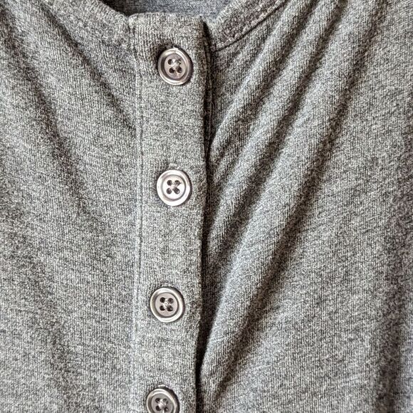 Torrid Jersey Knit Button Front Plus Size Tee Shirt Dress Sz 1 Gray‎ Normcore - Picture 6 of 9